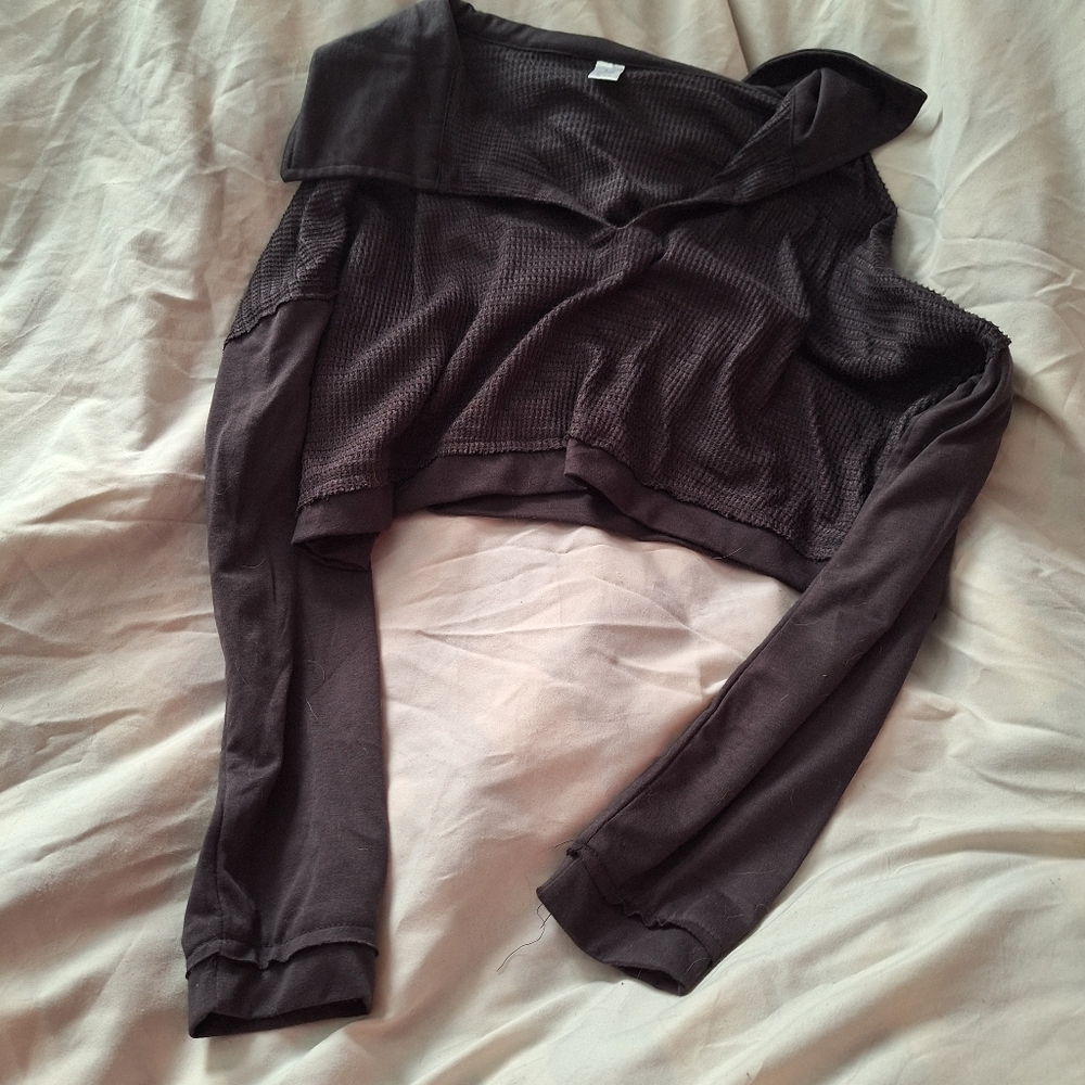 Thin Cropped Sweatshirt